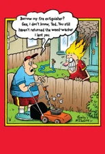 Fire Extinguisher Funny Birthday Card - Greeting Card by Nobleworks