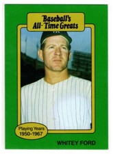 WHITEY FORD  YANKEES   1987 HYGRADE BASEBALL'S ALL-TIME GREATS