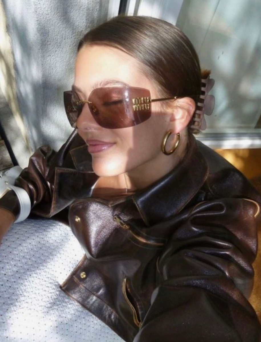 Miu Miu Sunglasses MU 54YS Gold Light Purple Brown 5AK0/6I  display picture 3