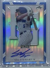 2021 LEAF PERFECT GAME METAL BLUE REFRACTOR SAL STEWART JR AUTO 16/30