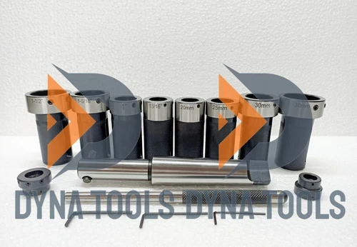 Lathe Tailstock Die Holder 10x Set MT4 Shank Holds 6 Metric & 4 Imperial Dies