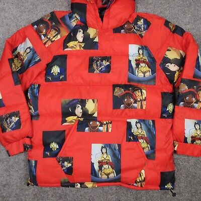 Cowboy Bebop Jacket Mens Small Red All Over Print Anime Cowboy Bebop Jacket Mens Small Red All Over Print Anime