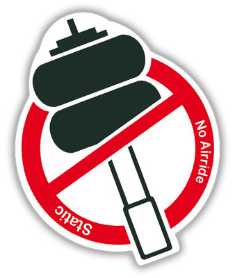 Aufkleber Sticker Static No Airride Gewindefahrwerk JDM OEM Auto Tieferlegung