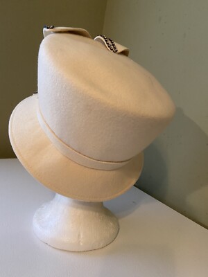Ivory Wool Deborah of N Y Church/ Dress Hat | eBay