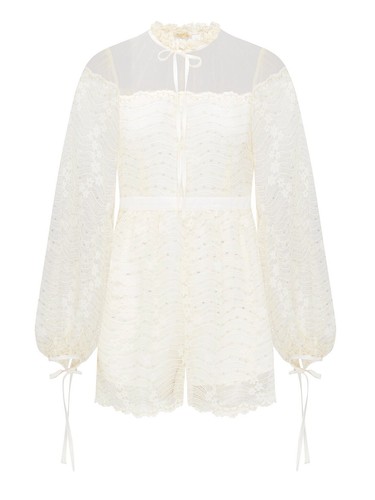 BNWT ALICE MCCALL CREME MOONSTRUCK PLAYSUIT - SIZE 10 AU/6 US (RRP $395) - Picture 5 of 5