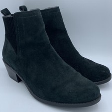 Vionic Devon Black Suede Bootie Ankle Boots Womens 6.5 Booties