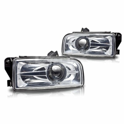 Fog Lights Lamps For 1992-1998 BMW E36 M3 Chrome Housing Clear Lens H7 Bulbs DOT