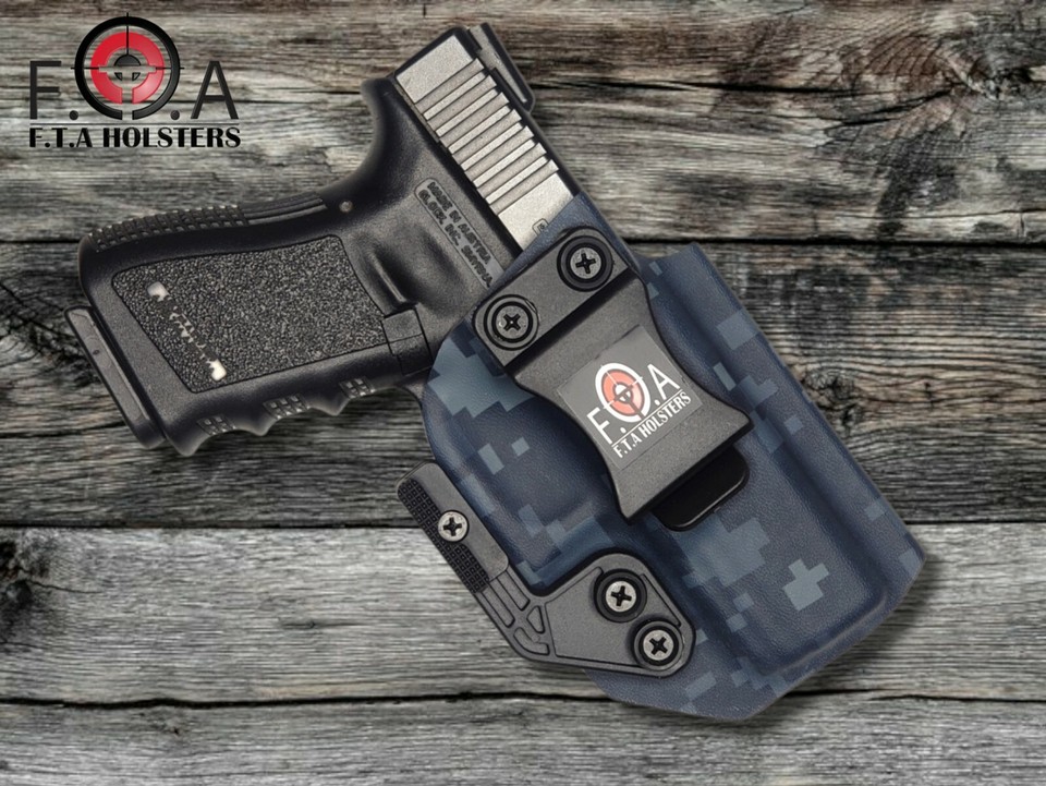 Kydex IWB Holster Gray Digital Camo Appendix Concealed Carry Claw Cant