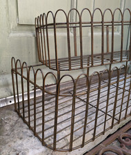 NEW 2x Vintage Metal RUSTIC Shabby Chic Window TRUG Trough Basket Shelf PLANTERS
