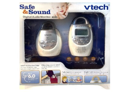 BRAND NEW Digital Audio Baby Monitor Vtech Safe and Sound DM221 Vibrating  Alert