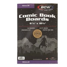 BCW Regular Comic Backing Boards 6  " x 10  "   100 Boards per Pack