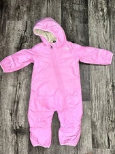 Girls 6-12 M The North Face Pink Snowsuit Winter Bunting