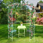 Outdoor Metal Garden Arbor, Arch, Climbing Plants, Bridal, Wedding, Hearts