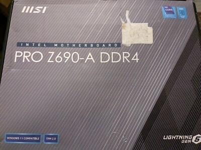 *READ* MSI PRO Z690-A WiFi, DDR4 LGA 1700, Intel Motherboard Board Only 