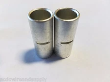 2 Tinned Copper 1/0 AWG Car Power Grnd Wire Butt Connector Gauge Audio Terminals