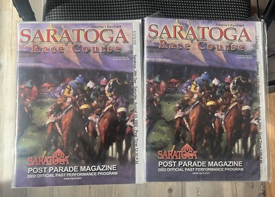 2002 Travers & Jim Dandy Saratoga Program Signed All Jockeys