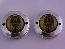 Bianchi gold / black crankset dust caps fit Campagnolo record shimano ofmega