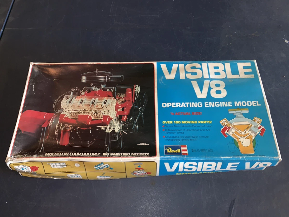 Visible v8 cheap engine model kit