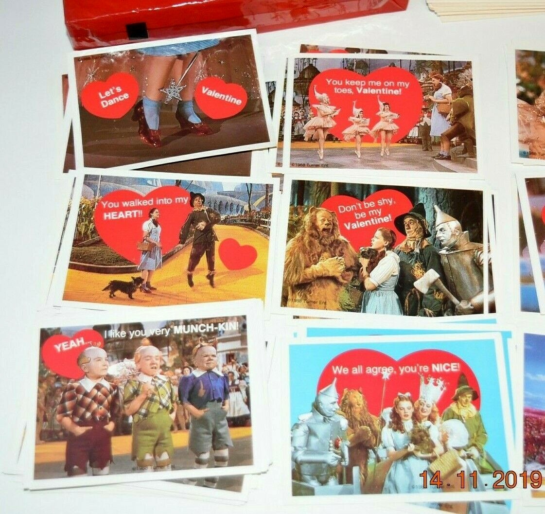 Vintage Wizard of Oz Valentines Dorothy Glenda Witch Scarecrow Tinman ...
