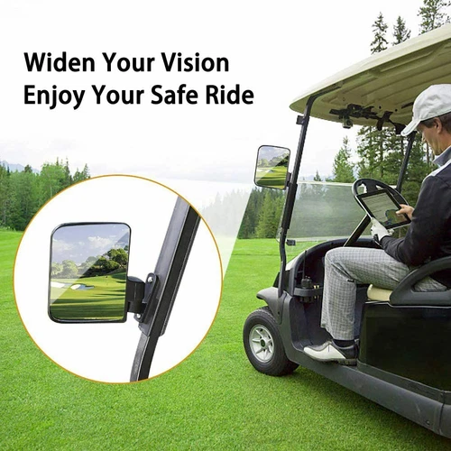 2pcs Golf Cart Side Mirrors, Rear View Mirror for Yamaha Club Car EZGO Cushman - Bild 2 von 8