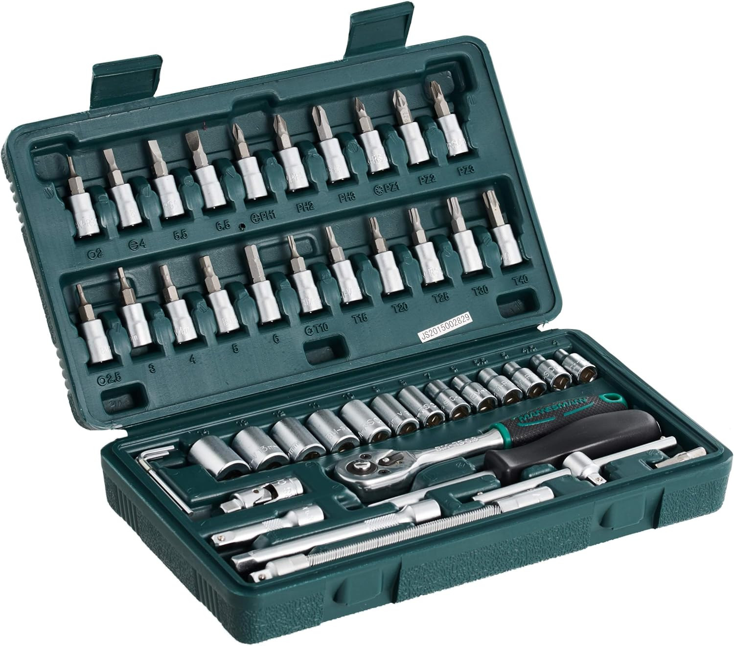 M 2040 Set 46 Chiavi a Bussola 1/4" - Acciaio Satinato Qualità DIN