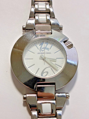 Jacques Farel Silver Toned  Watch - White Face/Silver Numerals - MDL: FMF7006