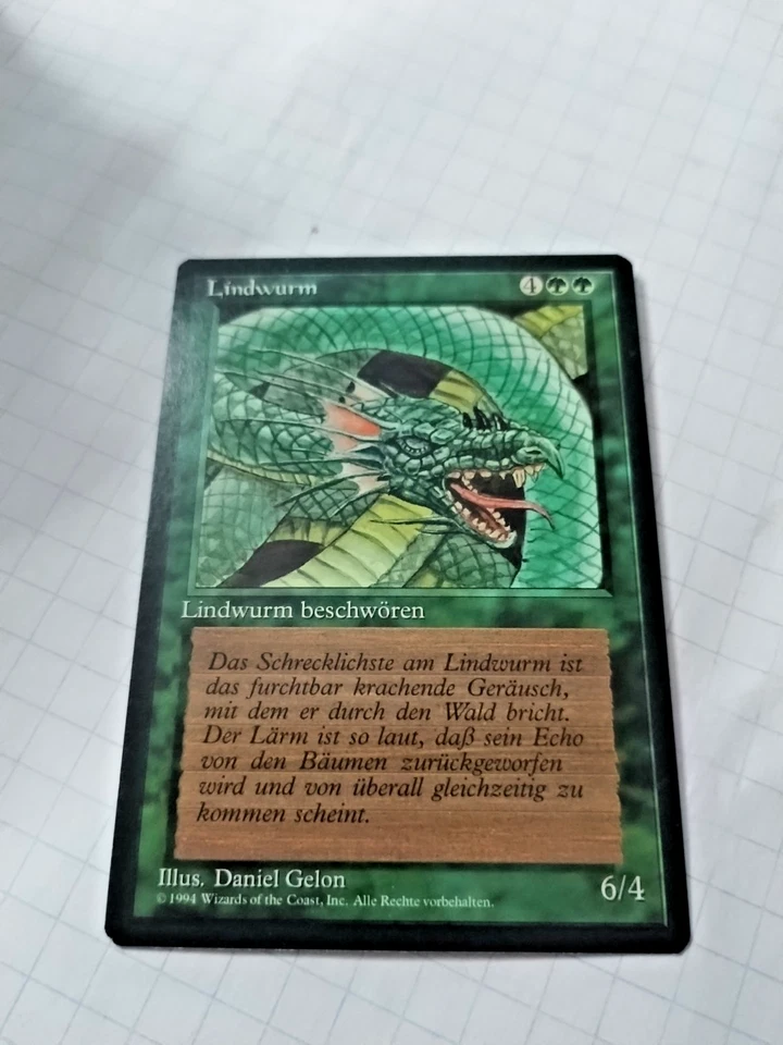 MTG Craw Wurm (Lindwurm) German FBB Regular - Uncirculated - Image 2 of 3