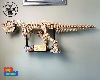 SKY FIXTURES wall mount bracket for LEGO Tyrannosaurus rex 76968 Bracket STAINLESS STEEL