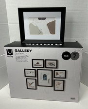 Umbra Gallery Black Picture Frames Set of 7 Modern Wall Photo Display