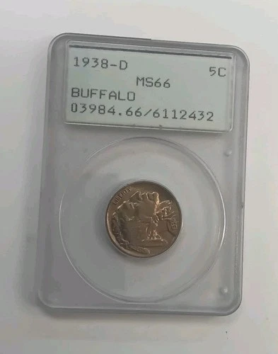 New Listing1938 - D MS66 Indian Head Buffalo Nickel PCGS OGH