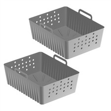 Doublure de friteuse à air en silicone double panier 2 pièces perforée antiad