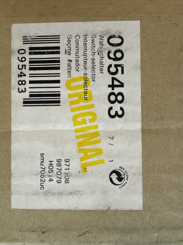 New Genuine OEM 00095483 Boach Dishwasher Switch-selector OEM 095483 - Image 2 of 2