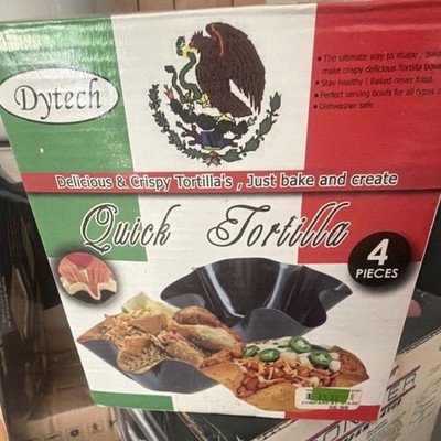 Dytech Quick Tortilla Tortilla Bowl Maker 4pc 6.8in Metal Black Bake 50732