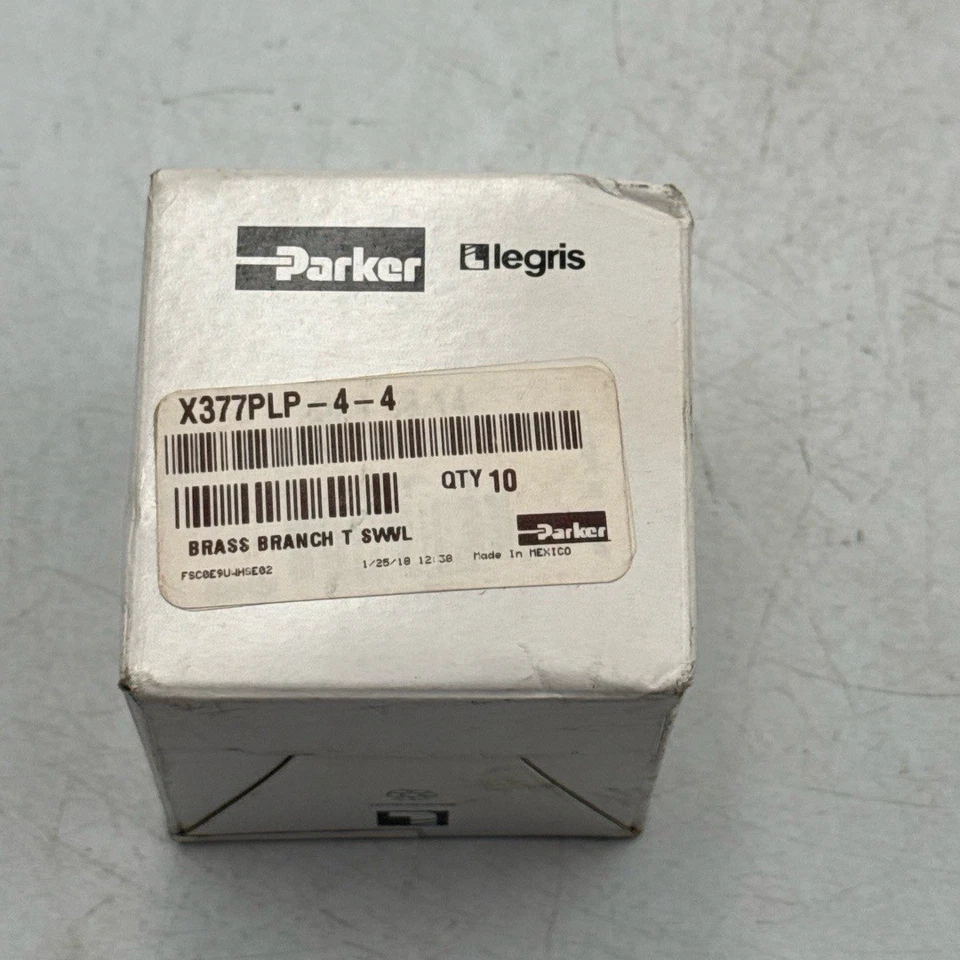 Parker Legris X377PLP-4-4 Brass Push-Connect Female Tee 1/4 Inch QTY 10 - Image 2 of 4