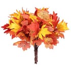 Artificial Maple Leaves Branches, 4 Pack Fake Fall Leaf Stems Bouquet with