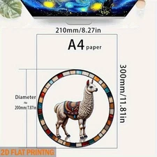 Llama 8" Cultural Symbol Suncatcher