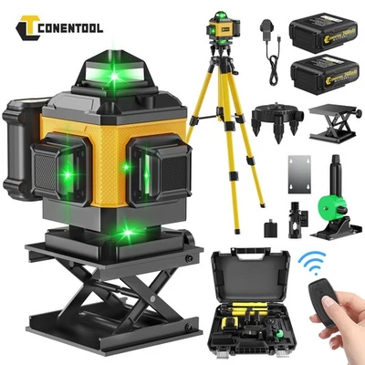 CONENTOOL 2025 4D 16 Lines Laser Level 360° Green Auto Self Leveling Rotary Cross Measure