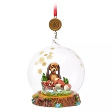 Disney Fox  the Hound 40th Legacy Ornament Sketchbook Glass Globe Holiday XMAS