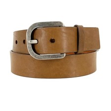 Y2K Calvin Klein tan leather belt 2000s vintage