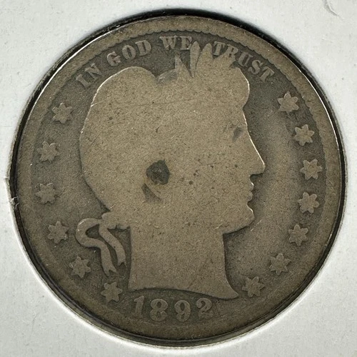 1892 25C Barber Quarter (89217)
