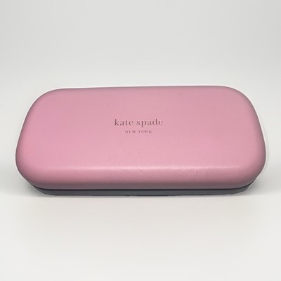 Kate Spade New York Eyeglasses Case Pink and Green W Gold Trim Hard Case