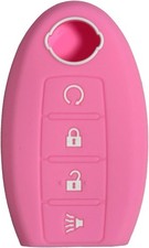 Key Fob Cover: Remote Case Protector Fit for Pathfinder Qashqai Rogue -Pink