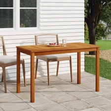 Garden Table Natural Wood Solid Acacia Wood Medium Durable