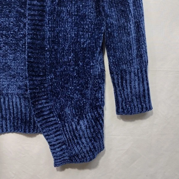 Modcloth Chenille Open Front Cardigan Women's XS Blue Soft Retro 90s Y2K - Image 4 of 4