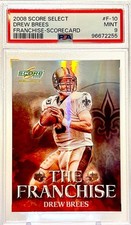 POP 1 - Drew Brees - 2008 Score Select - The Franchise #F-10 Scorecard /999