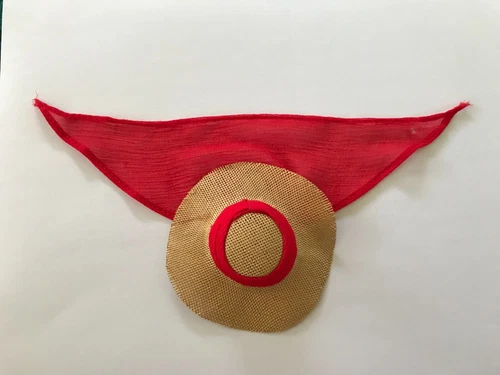 Vintage Barbie #985 OPEN ROAD Straw HAT w/ Red CHIFFON SCARF   (1961-62)