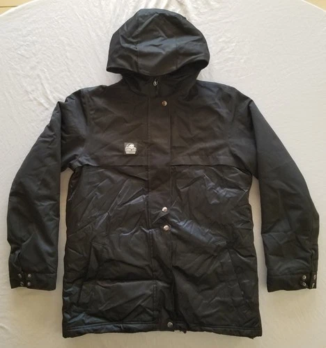 Lurking Class Men's Hooded Jacket Zip Pockets Black Lined Graphic Print Sz. L - product listing photo
