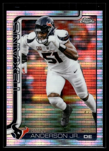 Will Anderson Jr. 2025 Topps Chrome Pulsar Refractor Card #121