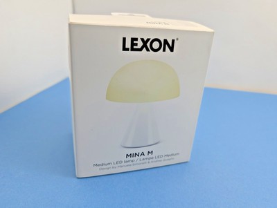 LEXON Mina M White Medium Rechargeable Color Changing LED Lamp