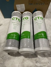 3 Pack 5 Micron 10" x 2.5" CTO Carbon Block Water Filter Replacement - NEW